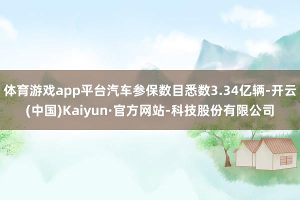 体育游戏app平台汽车参保数目悉数3.34亿辆-开云(中国)Kaiyun·官方网站-科技股份有限公司