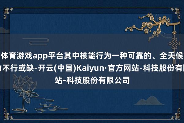 体育游戏app平台其中核能行为一种可靠的、全天候的动力不行或缺-开云(中国)Kaiyun·官方网站-科技股份有限公司